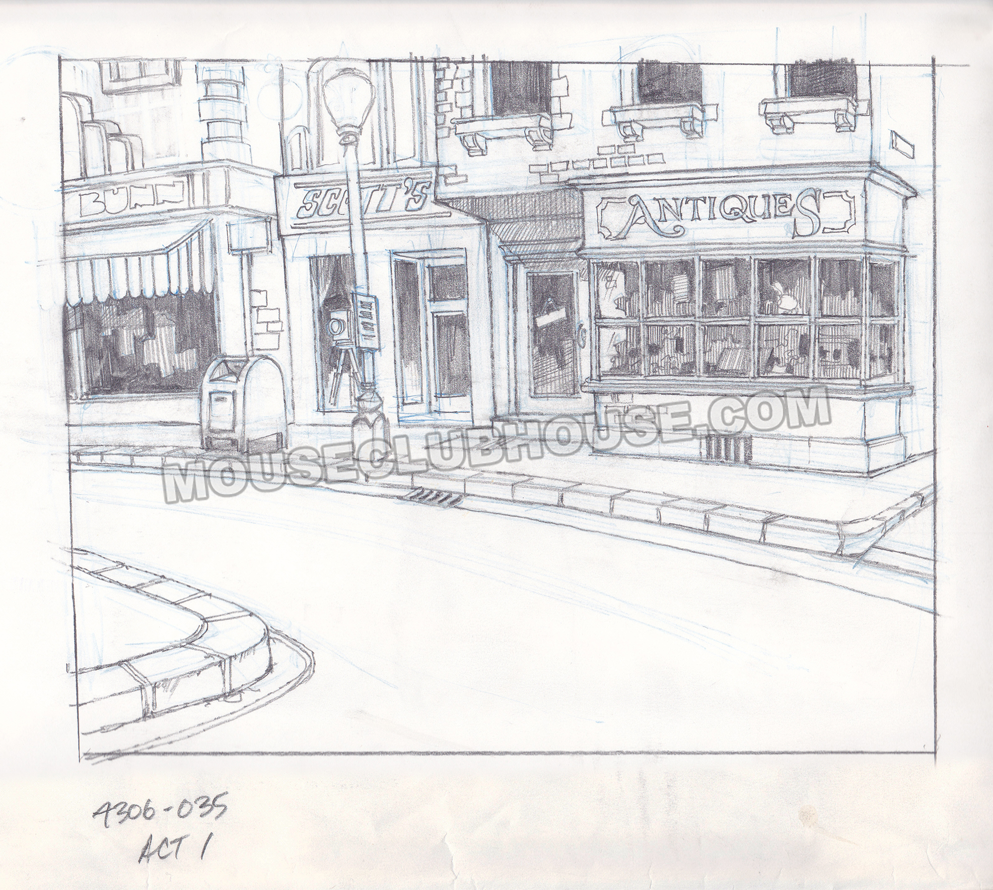 TaleSpin artist Derek Carter gave me my own camera shop in this TaleSpin layout key