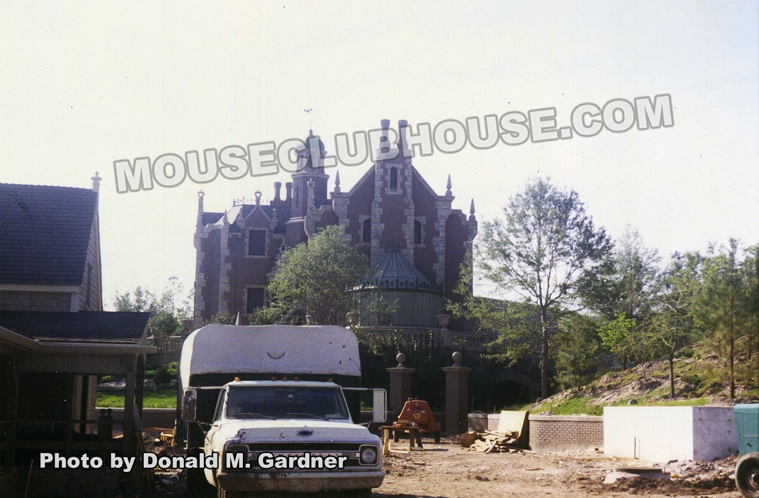 The Haunted Mansion under construction